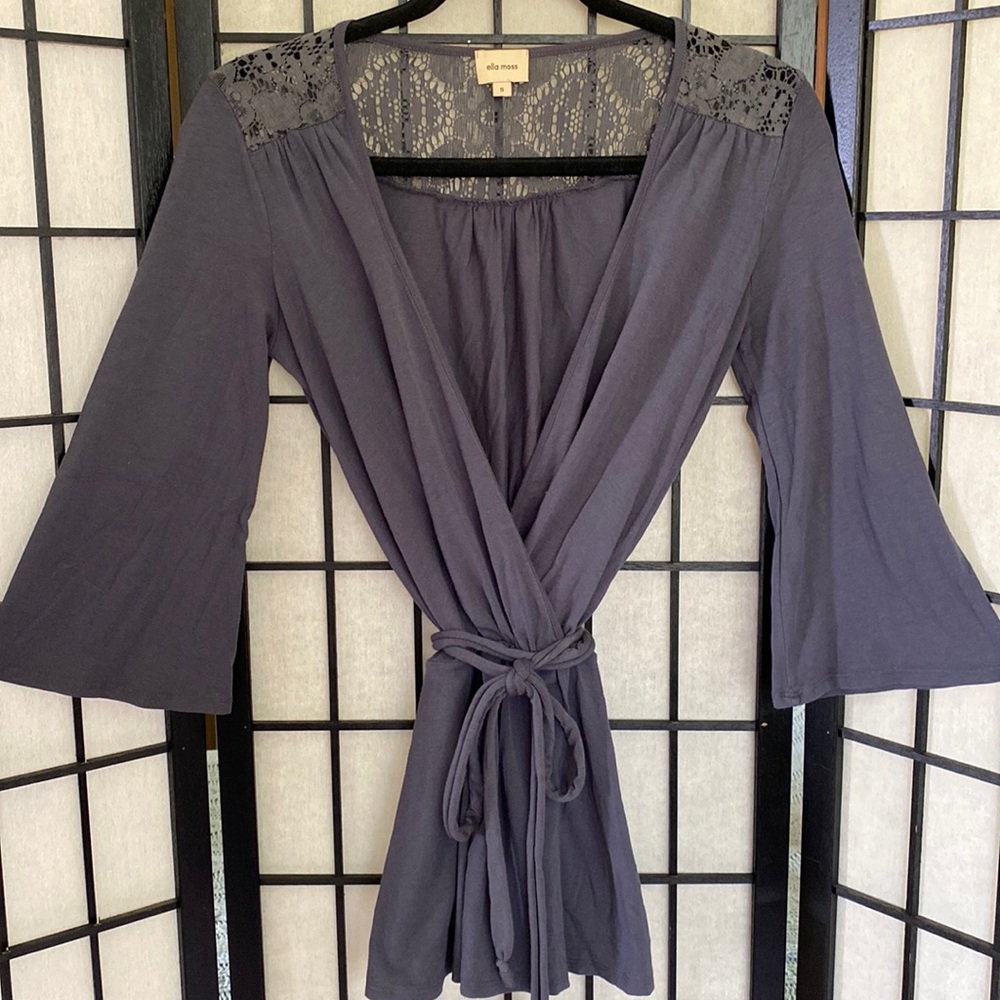 Ella Moss Grey top Size S